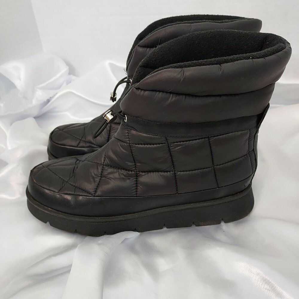 Marc Fisher Kamryn Black Quilted Puffer Booties Size 8